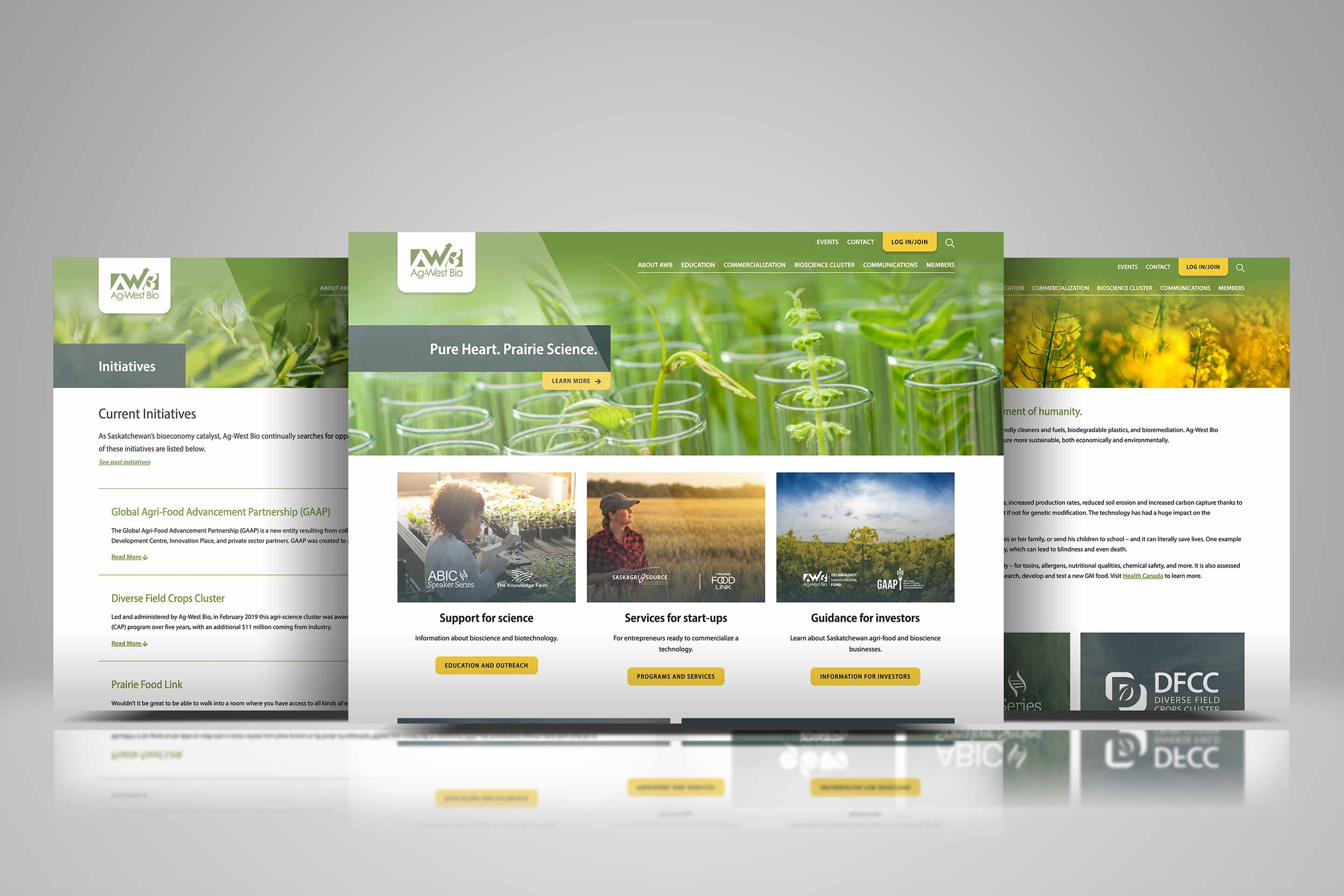 Ag-West Bio - Website - Desktop Pages