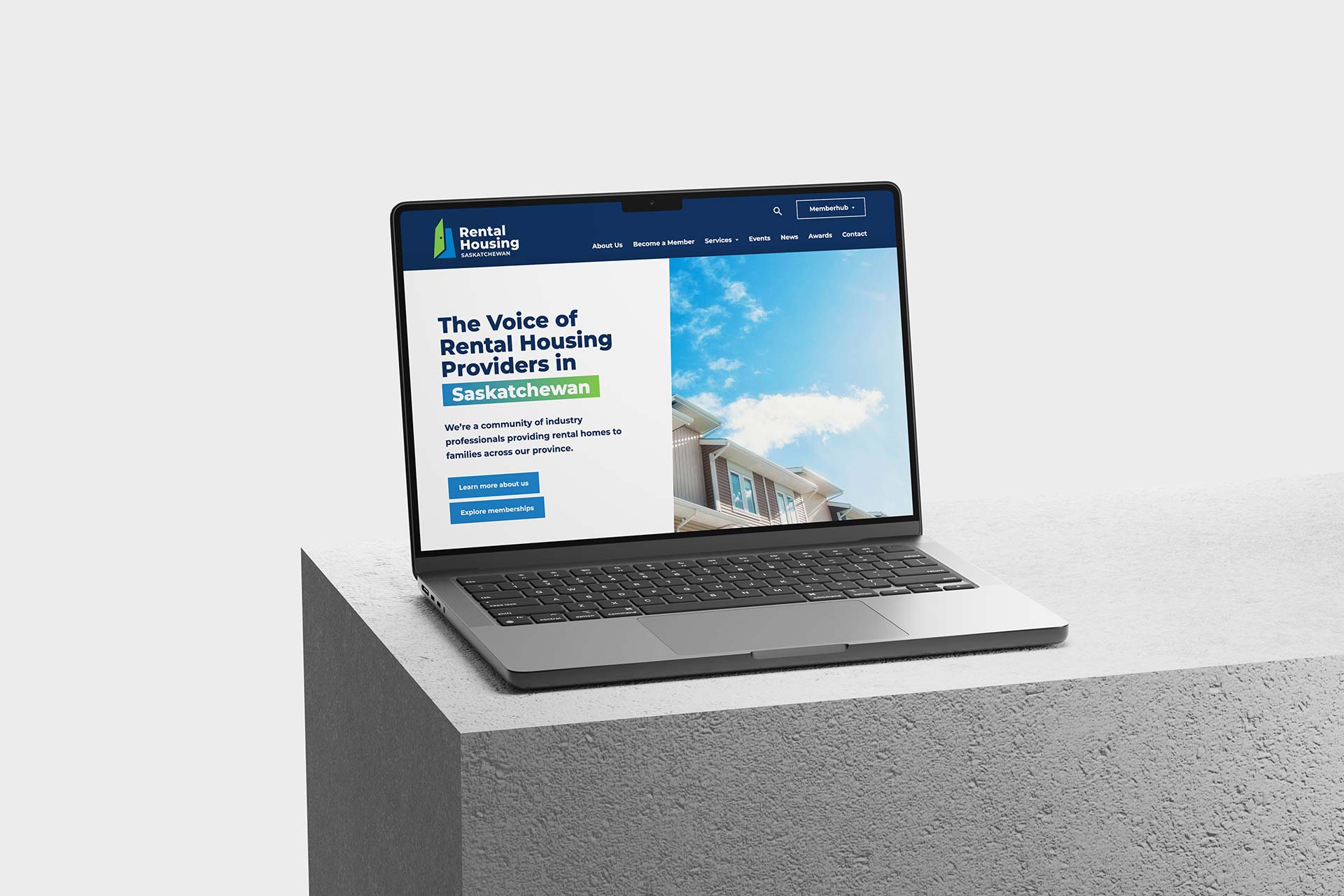 Rental Housing Saskatchewan - Website Design Desktop