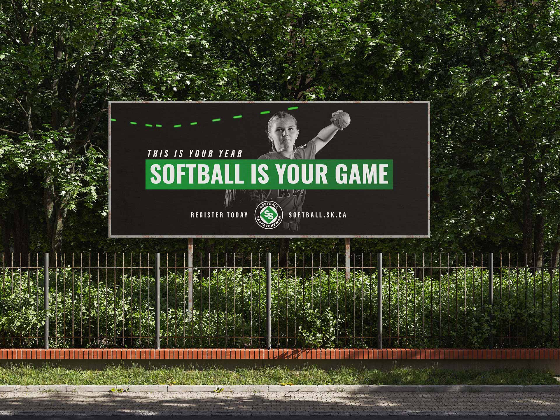 Softball Saskatchewan 2023 Registration Campaign - Outdoor Billboard