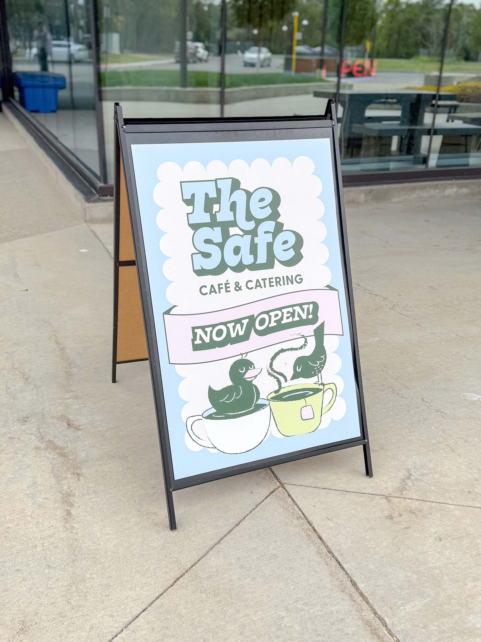 The Safe Cafe - Outdoor Sandwich Board