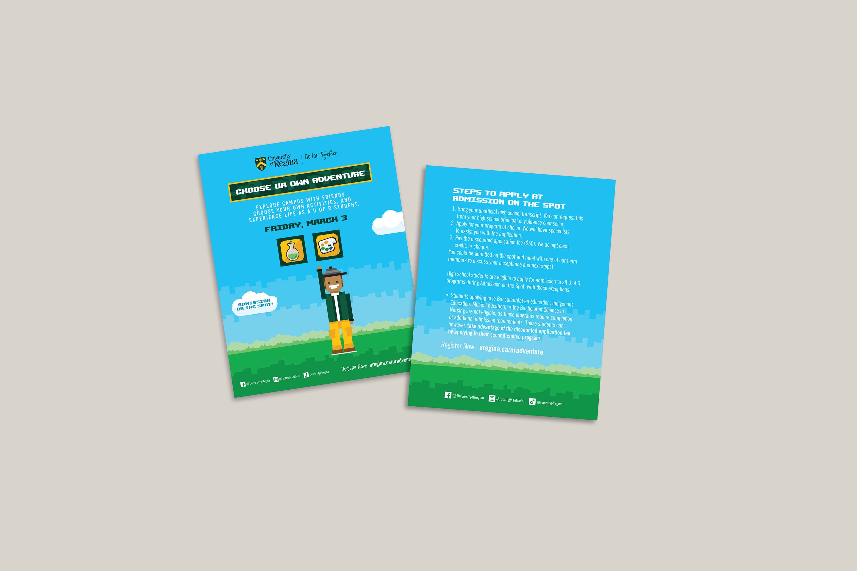 University of Regina - Choose UR Own Adventure Handbill